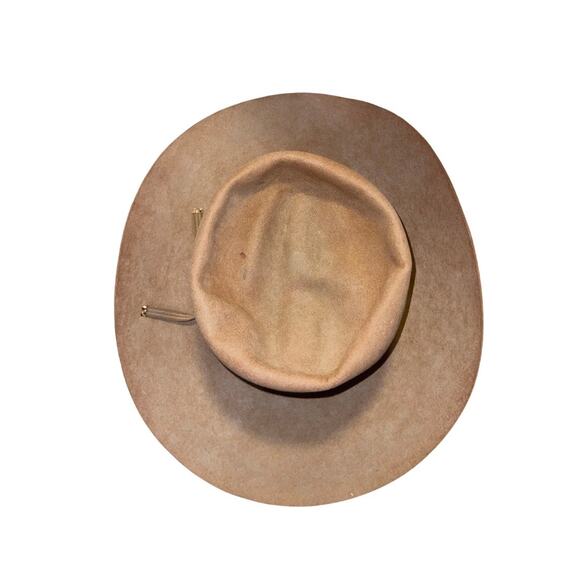 Wright Vintage Cowboy Hat Brown Felt  Size 7 Western 80s Rodeo - Picture 2 of 5